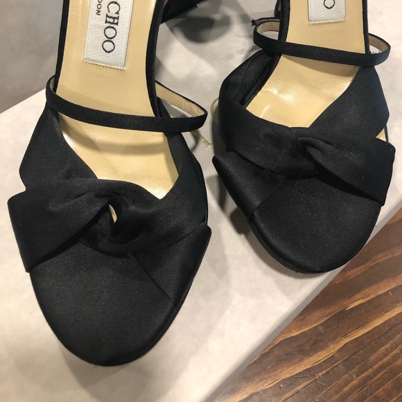 Jimmy Choo Macy Satin Heels - Picture 2 of 7